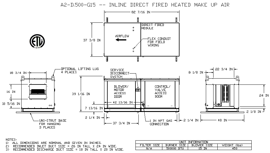 A2 D 250 20d Submittal Drawing
